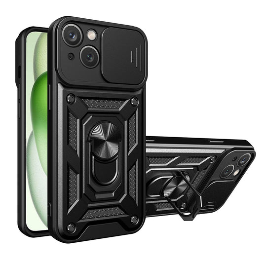 Ovitek za Apple iPhone 15, Techsuit, CamShield, Črn