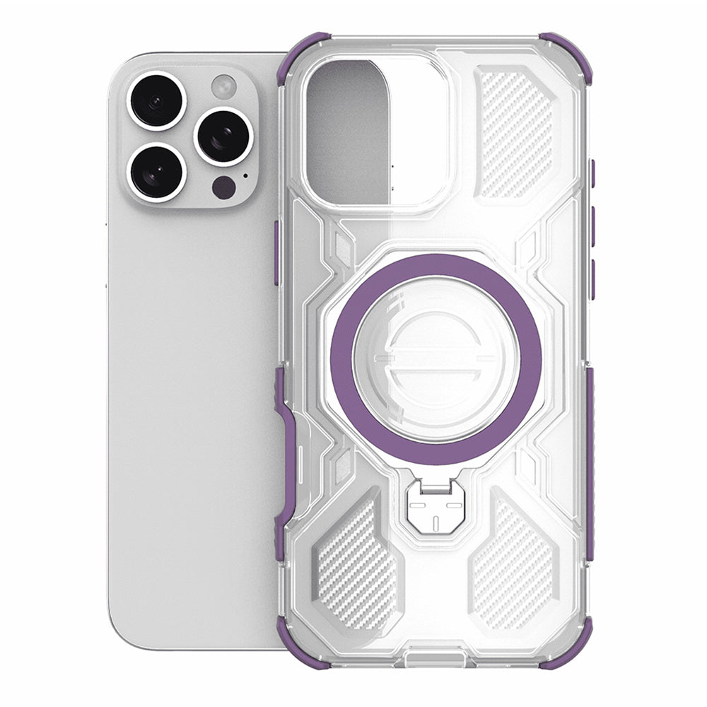 Ovitek za Apple iPhone 15, Techsuit, Carbon Shield Pro, Vijoličen