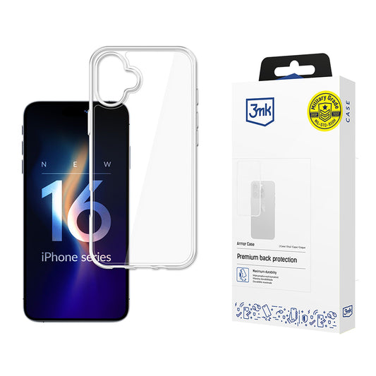 Ovitek za Apple iPhone 16, 3MK, Armor, Prozoren