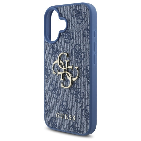 Case for Apple iPhone 16, Guess, 4G Big Logo, Blue