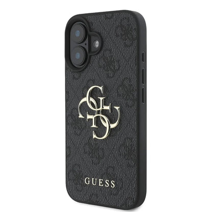 Case for Apple iPhone 16, Guess, 4G Big Logo, Black