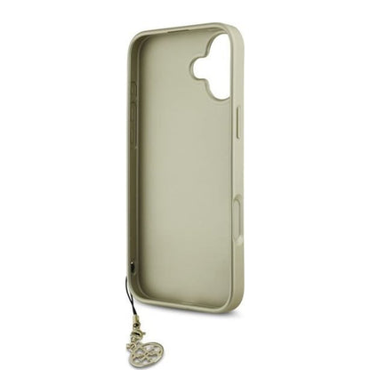 Ovitek za Apple iPhone 16, Guess, 4G Charm, rjava