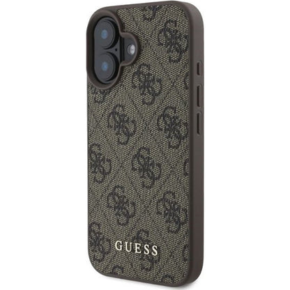 Ovitek za Apple iPhone 16, Guess, 4G Classic, rjava