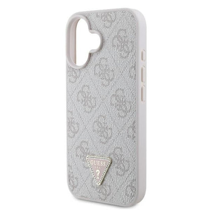 Ovitek za Apple iPhone 16, Guess, Crossbody 4G Triangle Strass, Modra