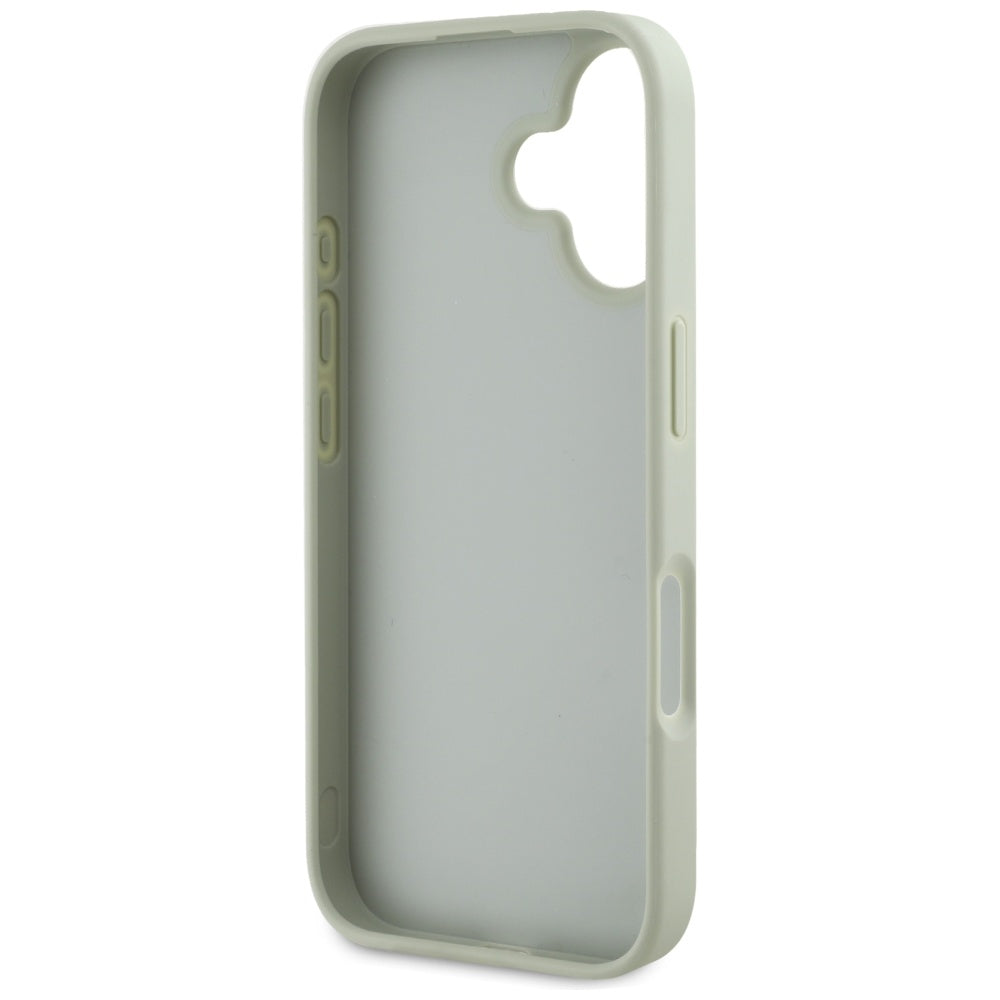Ovitek za Apple iPhone 16, Guess, Grained Big 4G Logo Small Classic Logo, Zelen
