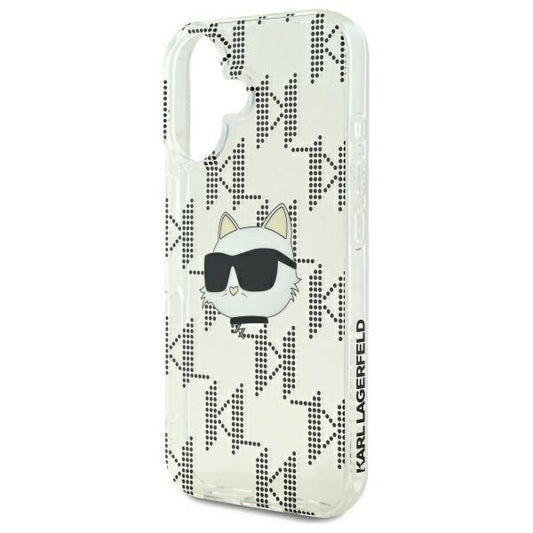 Ovitek za Apple iPhone 16, Karl Lagerfeld, IML Luxury Electroplated Choupette's Head, Prozoren