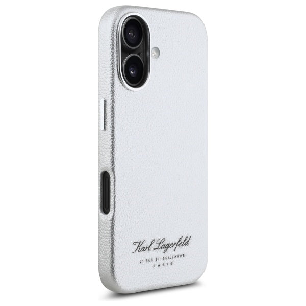 Ovitek za Apple iPhone 16, Karl Lagerfeld, RSG, Siv