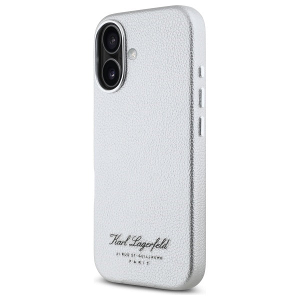 Ovitek za Apple iPhone 16, Karl Lagerfeld, RSG, Siv