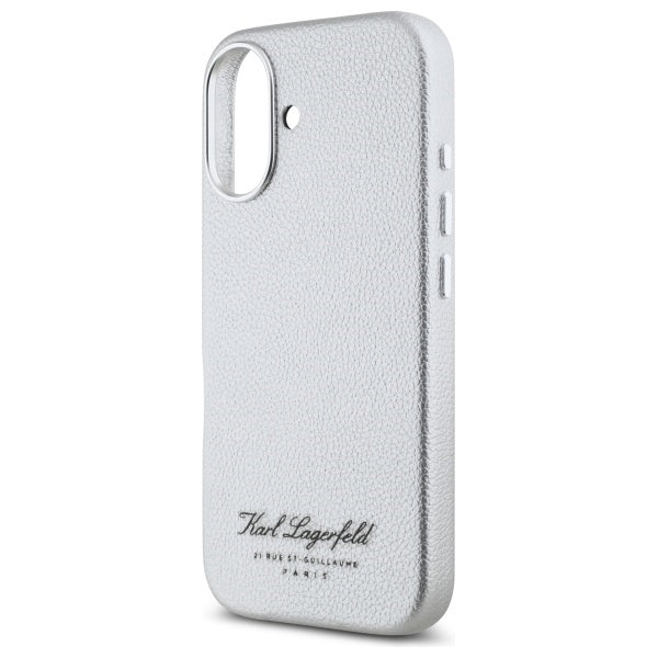 Ovitek za Apple iPhone 16, Karl Lagerfeld, RSG, Siv