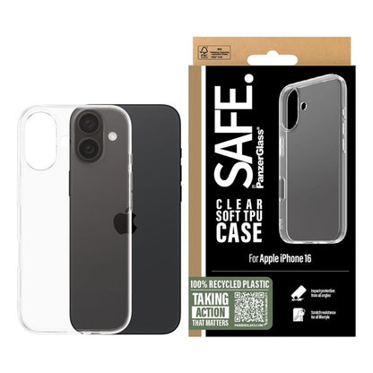 Ovitek za Apple iPhone 16, PanzerGlass, Safe., Prozoren