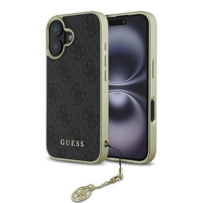Ovitek za Apple iPhone 16 Plus, Guess, 4G Charm, Črn