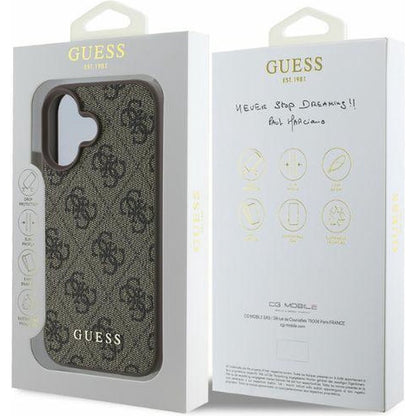 Ovitek za Apple iPhone 16 Plus, Guess, 4G Classic, rjava