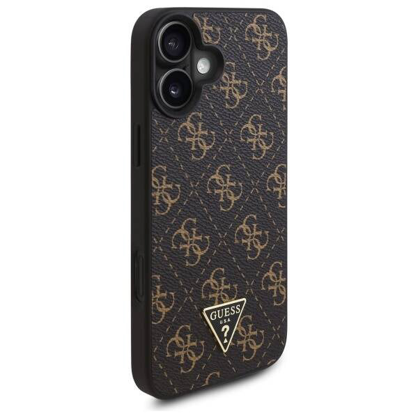 Case for Apple iPhone 16 Plus, Guess, 4G Triangle Logo, Black