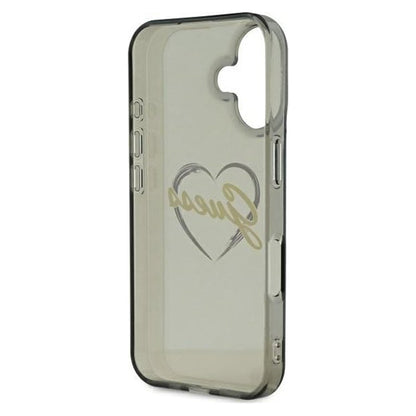 Ovitek za Apple iPhone 16 Plus, Guess, IML Heart, Črna
