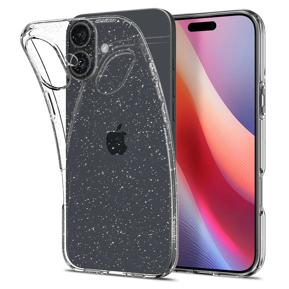 Ovitek za Apple iPhone 16 Plus, Spigen, Liquid Crystal Glitter, Prozoren