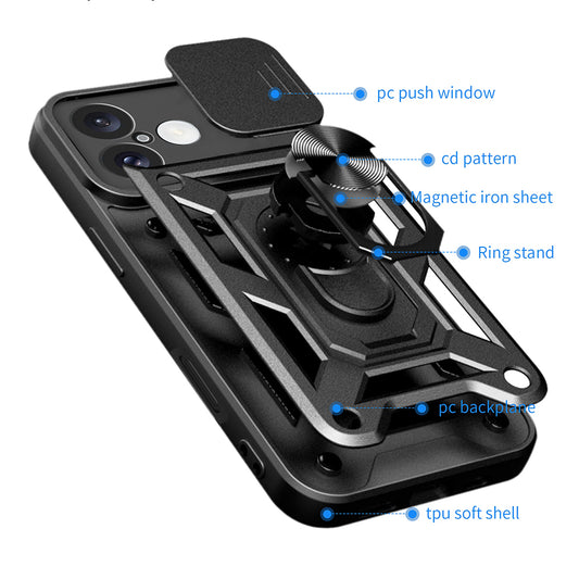 Ovitek za Apple iPhone 16 Plus, Techsuit, CamShield, modra