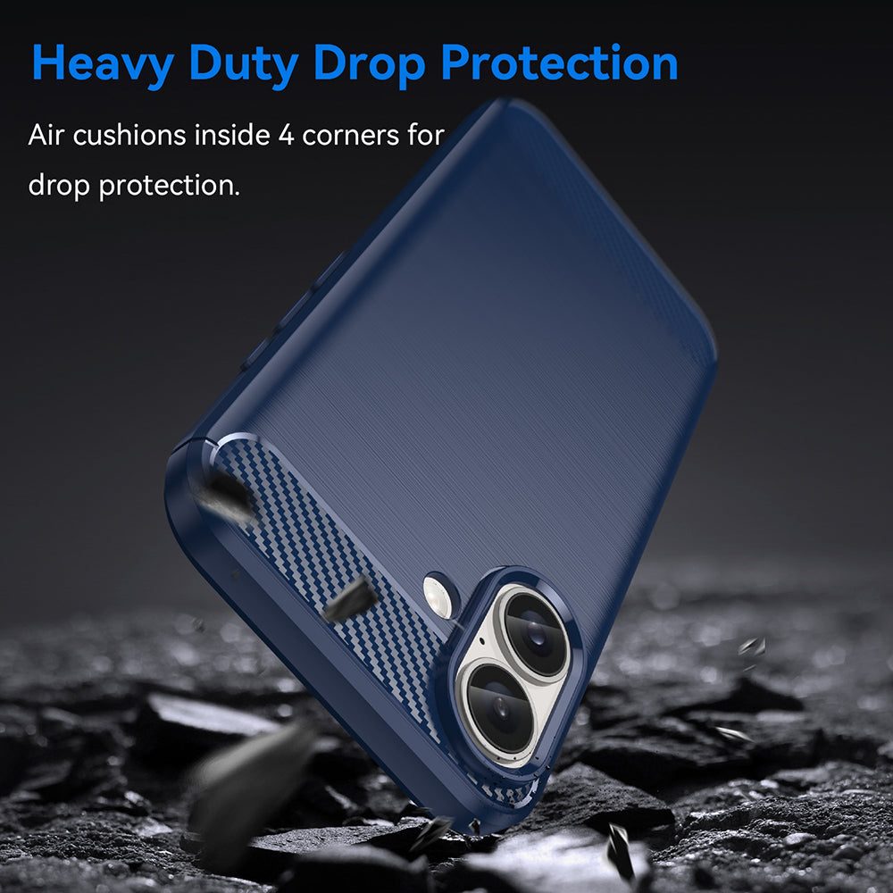 Ovitek za Apple iPhone 16 Plus, Techsuit, Karbon, Modra