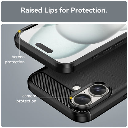 Ovitek za Apple iPhone 16 Plus, Techsuit, Karbon, Črn