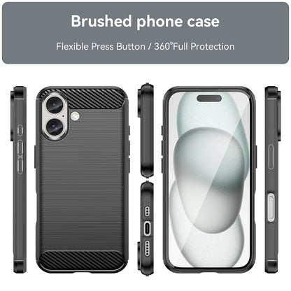 Ovitek za Apple iPhone 16 Plus, Techsuit, Karbon, Črn