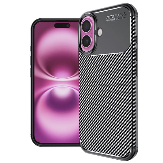 Ovitek za Apple iPhone 16 Plus, Techsuit, CarbonFiber, Črn