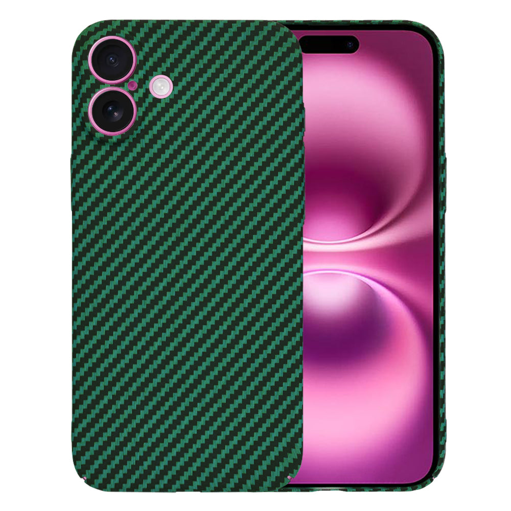Ovitek za Apple iPhone 16 Plus, Techsuit, Carbonite FiberShell, Zelen