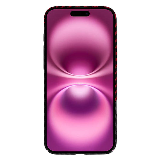 Ovitek za Apple iPhone 16 Plus, Techsuit, Carbonite FiberShell, Črno Rdeč
