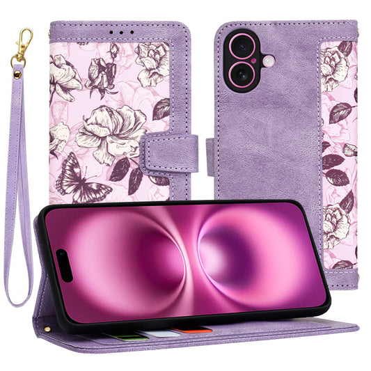 Ovitek za Apple iPhone 16 Plus, Techsuit, FlipCraft, Vijoličen