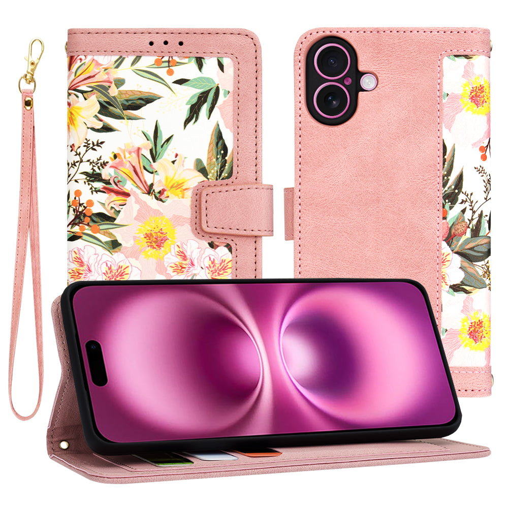 Ovitek za Apple iPhone 16 Plus, Techsuit, FlipCraft, roza