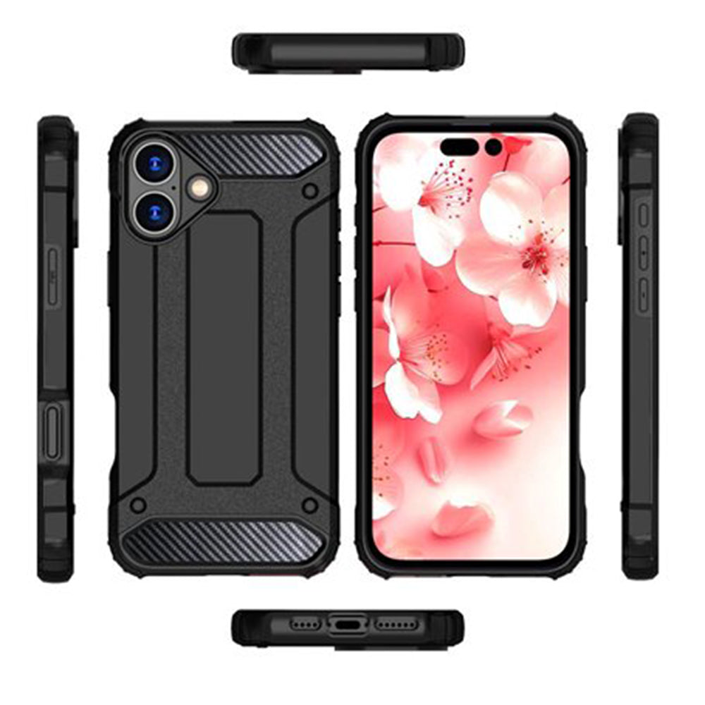 Ovitek za Apple iPhone 16 Plus, Techsuit, Hybrid Armor, Črn