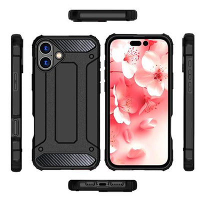 Ovitek za Apple iPhone 16 Plus, Techsuit, Hybrid Armor, Črn