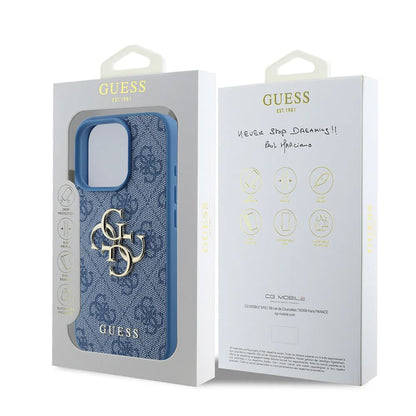 Ovitek za Apple iPhone 16 Pro, Guess, 4G Big Logo, Modra