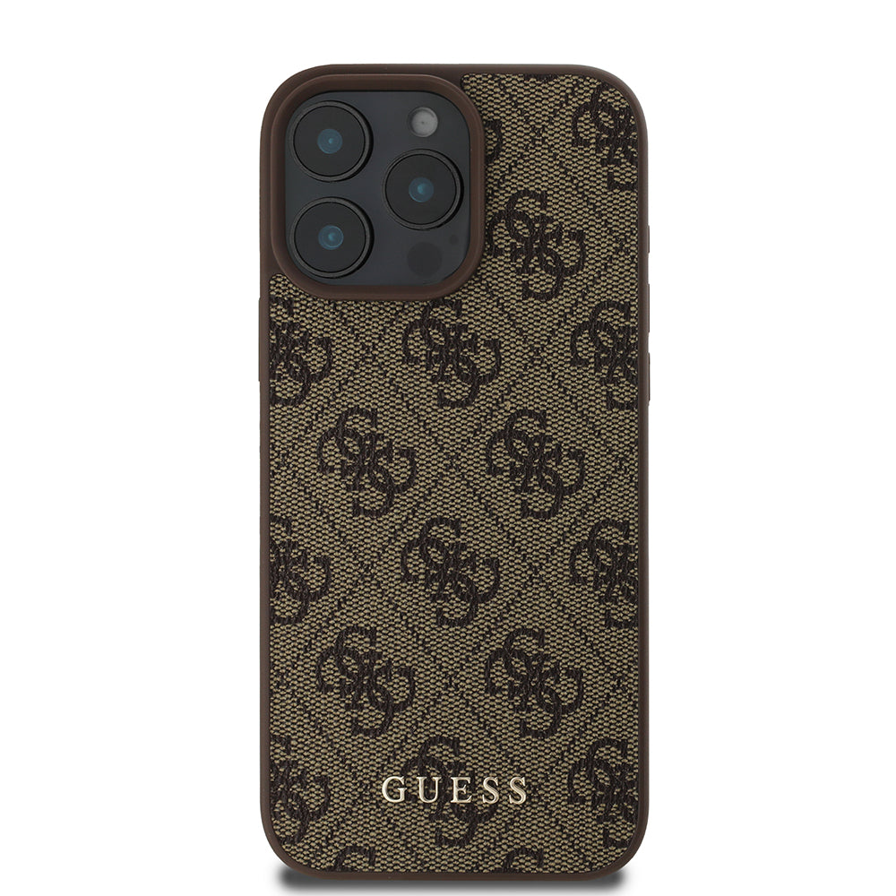 Ovitek za Apple iPhone 16 Pro, Guess, 4G Classic, rjava