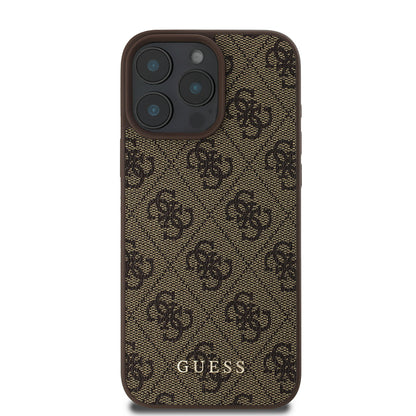Ovitek za Apple iPhone 16 Pro, Guess, 4G Classic, rjava
