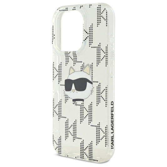 Ovitek za Apple iPhone 16 Pro, Karl Lagerfeld, IML Luxury Electroplated Choupette's Head, Prozoren
