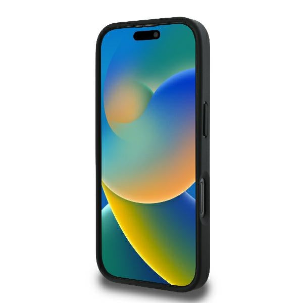 Ovitek za Apple iPhone 16 Pro, Karl Lagerfeld, Monogram Karl & Choupette's Heads, Črna