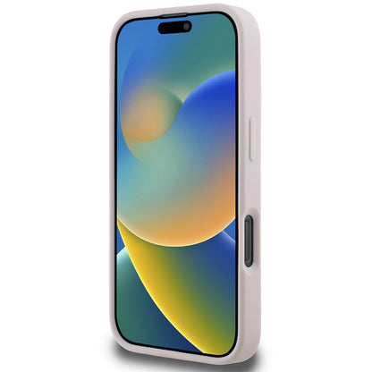 Ovitek za Apple iPhone 16 Pro Max, Guess, Quilted Metal Logo, Roza