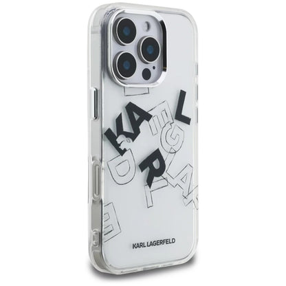 Ovitek za Apple iPhone 16 Pro Max, Karl Lagerfeld, IML Sketched Graphic Logo, Prozoren