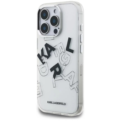 Ovitek za Apple iPhone 16 Pro Max, Karl Lagerfeld, IML Sketched Graphic Logo, Prozoren