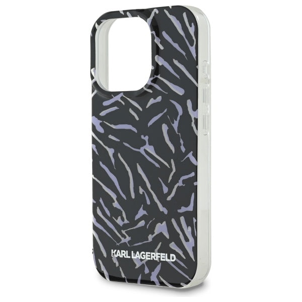 Ovitek za Apple iPhone 16 Pro Max, Karl Lagerfeld, Zebra with Cord Strap, Vijolična