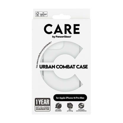 Ovitek za Apple iPhone 16 Pro Max, PanzerGlass, Care Urban Combat, Prozoren