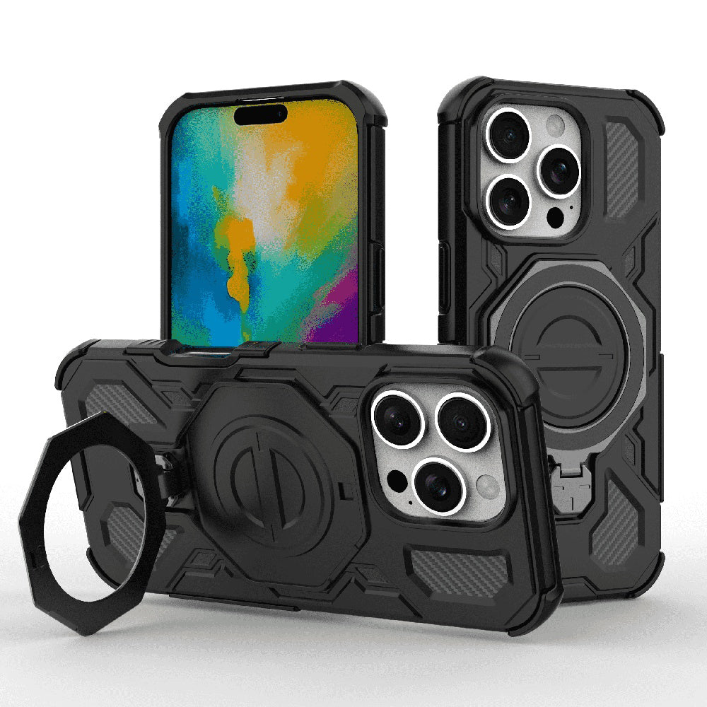 Ovitek za Apple iPhone 16 Pro Max, Techsuit, Carbon Shield Pro, Črn