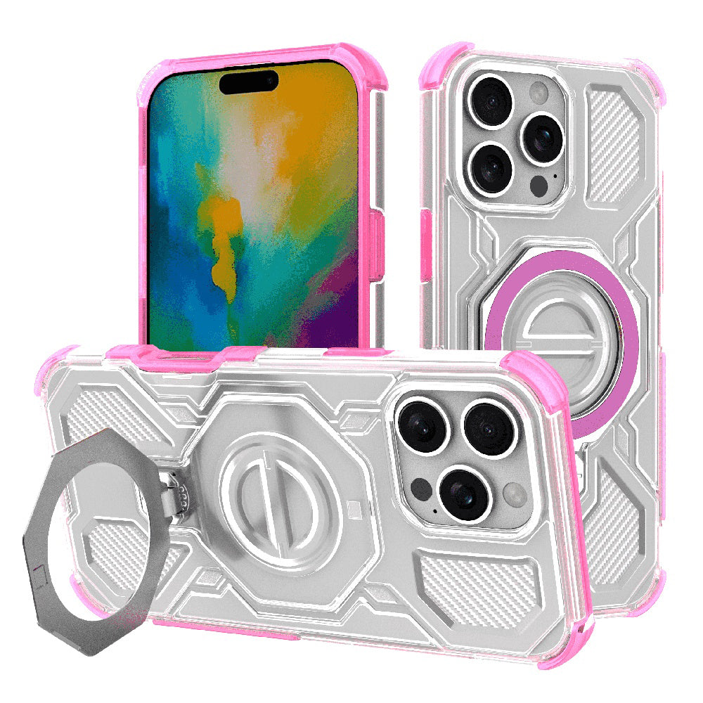 Ovitek za Apple iPhone 16 Pro Max, Techsuit, Carbon Shield Pro, roza