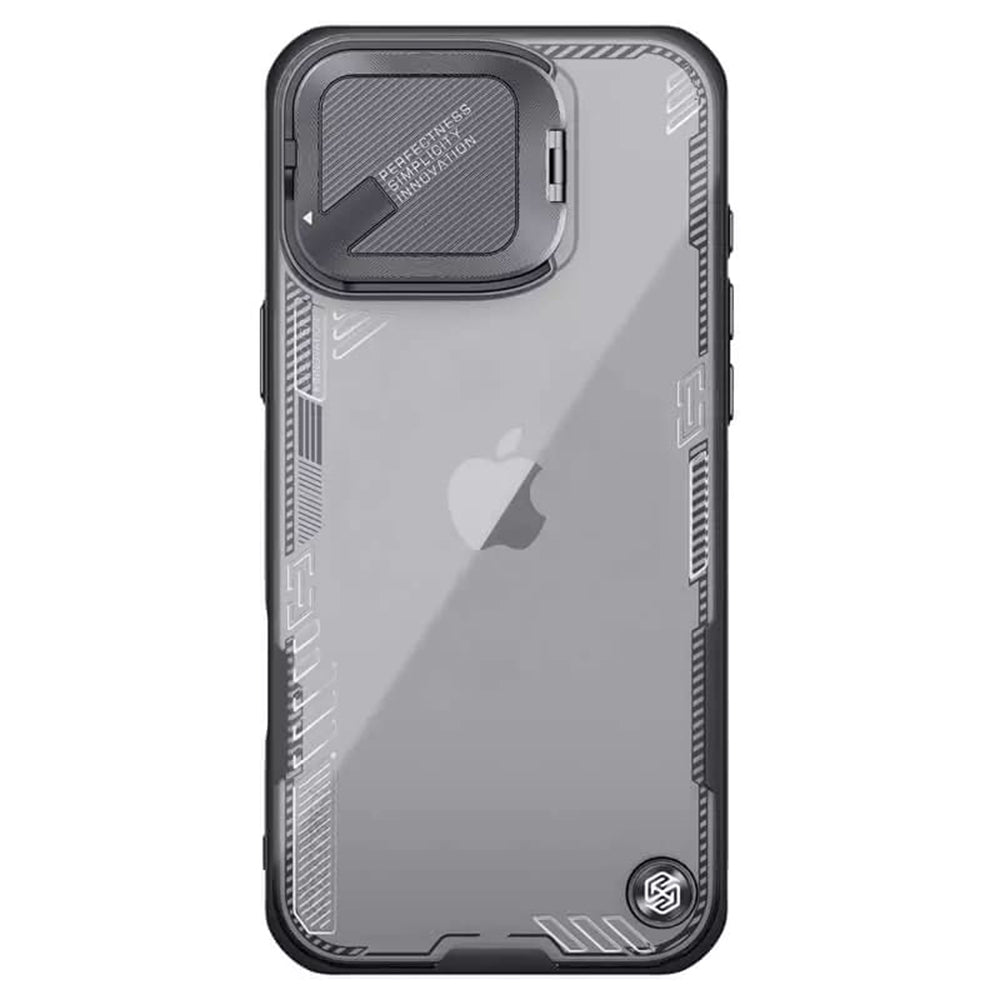 Ovitek za Apple iPhone 16 Pro, Nillkin, Iceblade Prop (brez izreza za kamero), črn