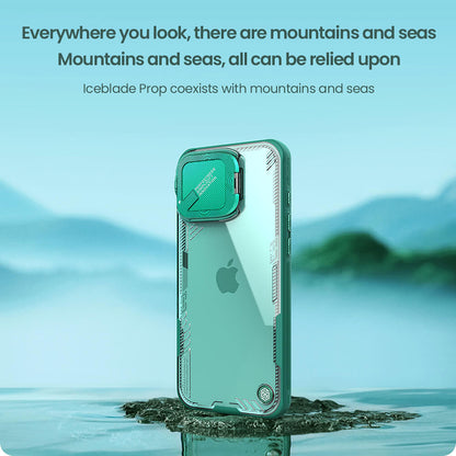 Ovitek za Apple iPhone 16 Pro, Nillkin, Iceblade Prop (brez izreza za kamero), črn