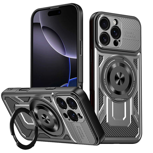 Ovitek za Apple iPhone 16 Pro, Techsuit, RuggedCam, Siva