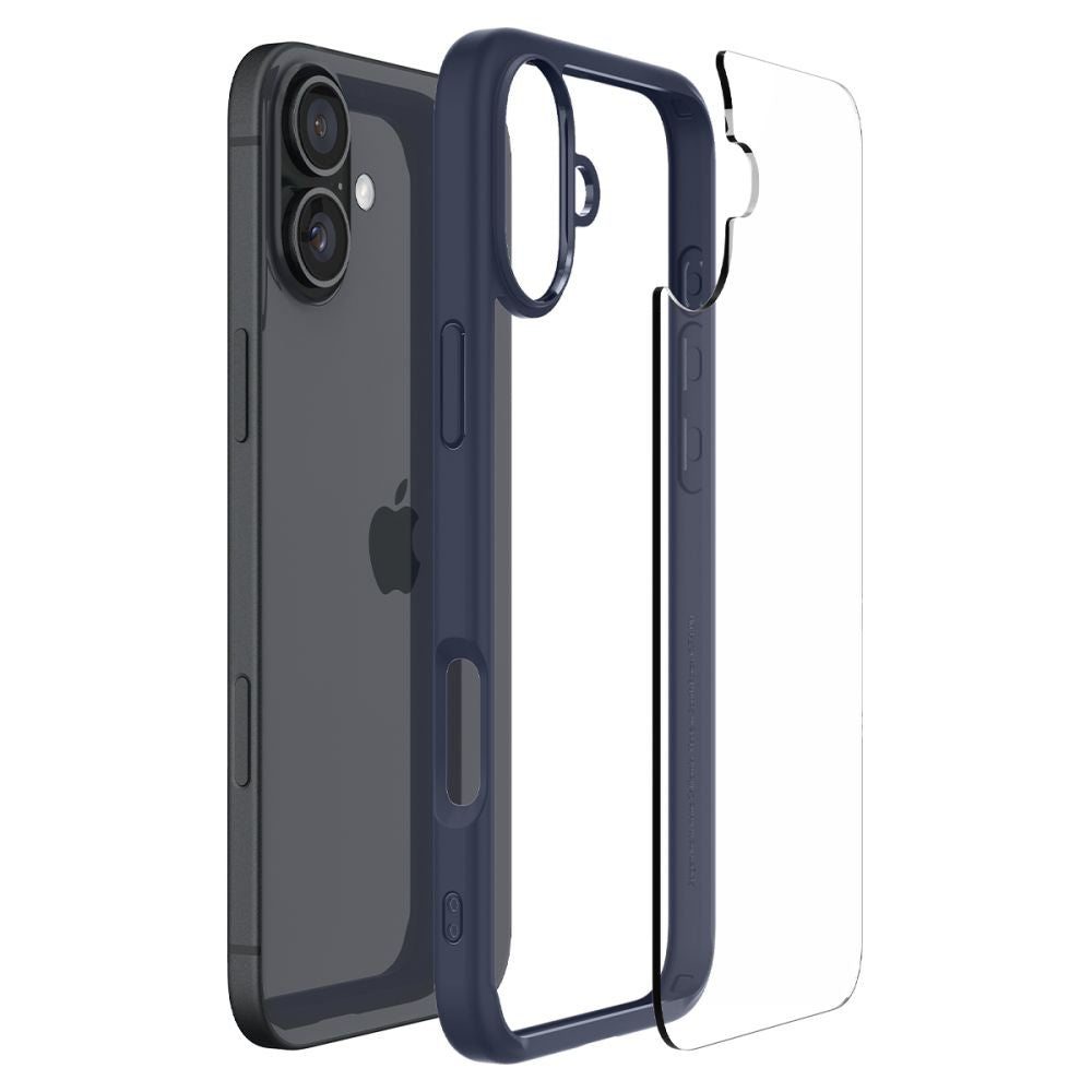 Ovitek za Apple iPhone 16, Spigen, Ultra Hybrid, Mornarsko modra