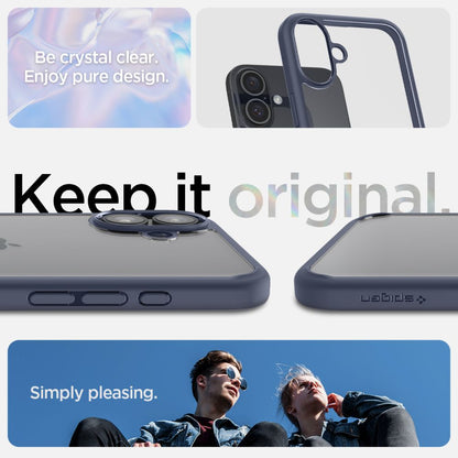 Ovitek za Apple iPhone 16, Spigen, Ultra Hybrid, Mornarsko modra