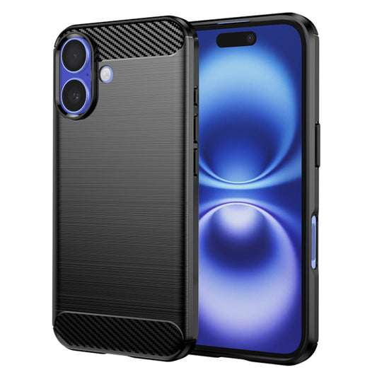 Ovitek za Apple iPhone 16, Techsuit, Karbon, Črn