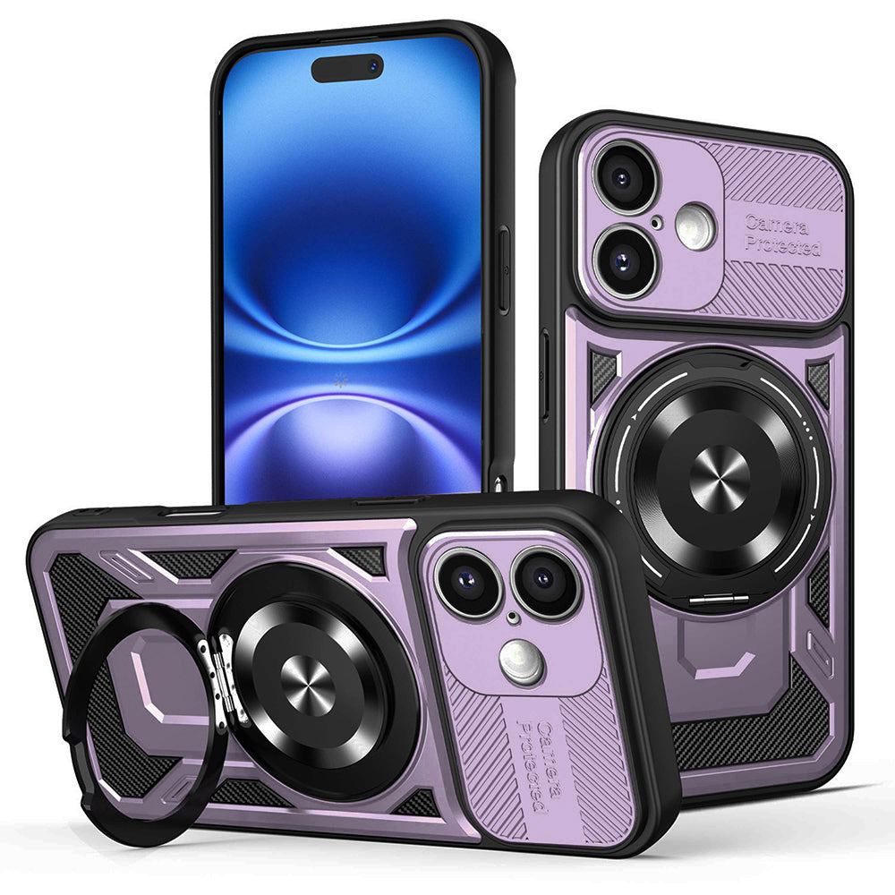 Ovitek za Apple iPhone 16, Techsuit, RuggedCam, Vijoličen