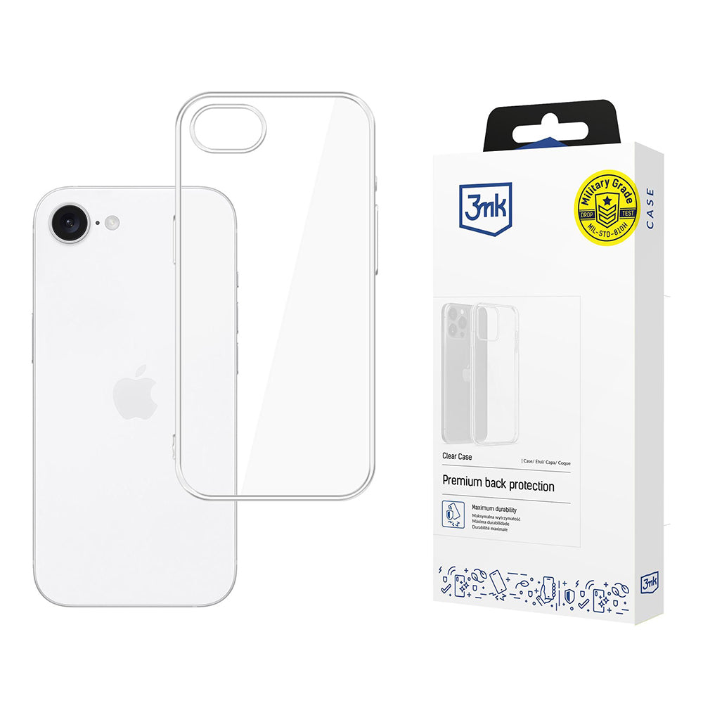 Ovitek za Apple iPhone 17e / 16e, 3MK, Jasno, Prosojno